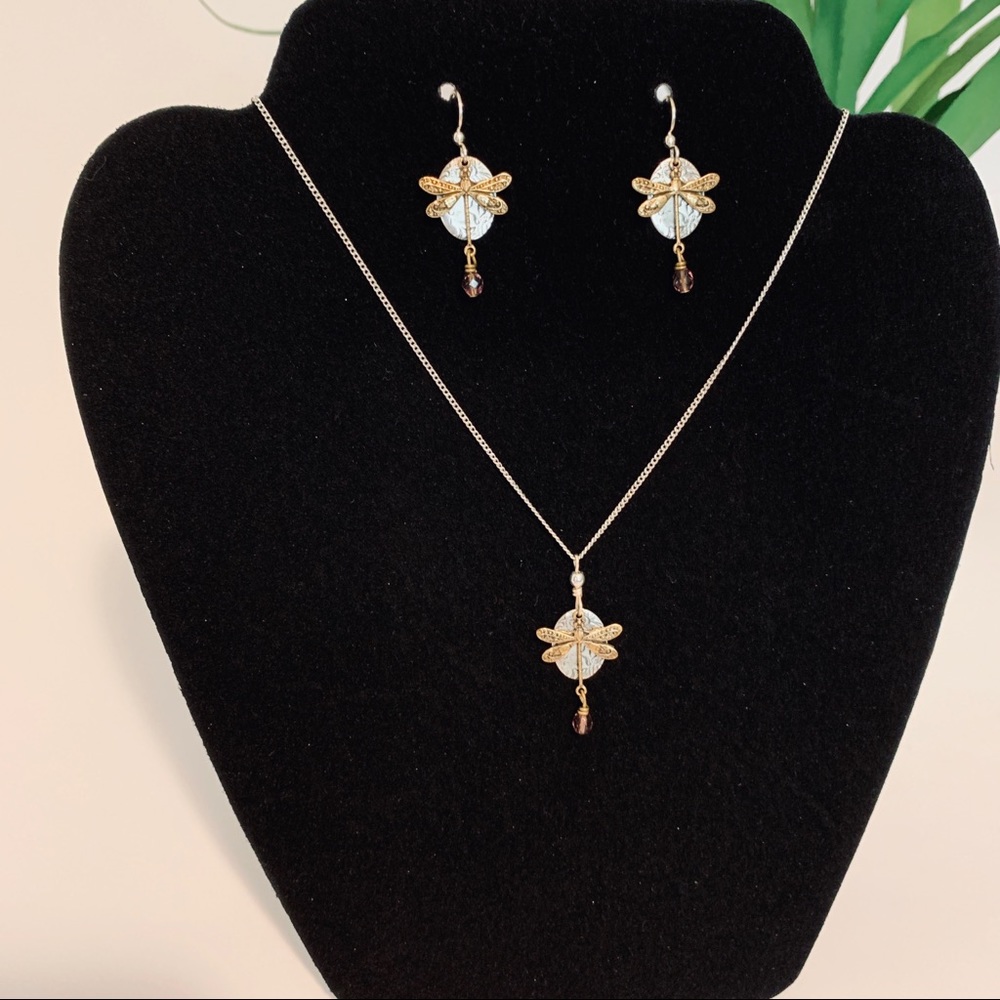 Dragonfly Necklace & matching Earrings - Picture 1 of 1